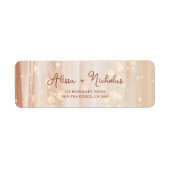 Elegante Terracotta Gold Watercolor Hochzeitsadres (Vorne)