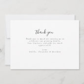 Elegante Terracotta Heart 2 Foto Collage Baby Dankeskarte (Rückseite)