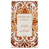 Elegante Terracotta Mexican Talavera Gastgeschenk Kleine Geschenktüte (Vorderseite)