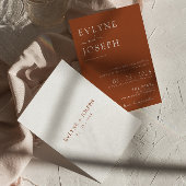 Elegante Terracotta Minimalistisch Boho Moderne Ho Einladung