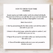 Elegante Terracotta Rust Tischnummer