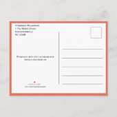 Elegante Terracotta Save the Date Postkarte (Rückseite)