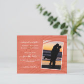 Elegante Terracotta Save the Date Postkarte (Stehend Vorderseite)