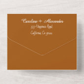 Elegante Terracotta Script UAWG Whimsical QR Code All In One Einladung (Rückseite)