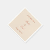 Elegante Terracotta Script Wedding Napkins Serviette (Ecke)