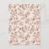 Elegante Terracotta Vintage Hochzeit Begleitkarte (Rückseite)