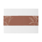 Elegante Terracotta Whimsical Wedding Einladungsbanderole (Rückseitenbeispiel)