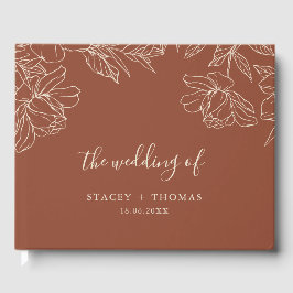 Elegante Terracotta Whimsical Wedding Gästebuch