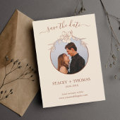 Elegante Terracotta Whimsical Wedding Save The Date