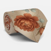 Elegante Terrakotta-Rose Krawatte (Gerollt)