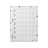 Elegante Terrazzo Monatlicher Kalender Planer Notizblock (Rotiert)
