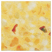 Elegante Terrazzo Retro Orangefarbenes Muster Text Stoff (Nahaufnahme)