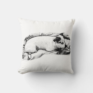 Elegante Terrier Repose mit weichen Punkten Kissen