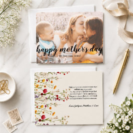 Elegante Text-Foto-Muttertagskarte Mitteilungskarte