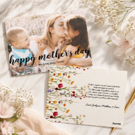 Elegante Text-Foto-Muttertagskarte Postkarte