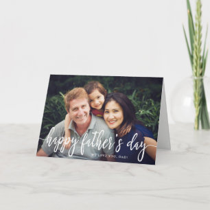 Elegante Text Foto Vatertagskarte Karte
