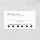 Elegante Textur Beige rosa Schwarze Scheren kühl Treuekarte (Rückseite)