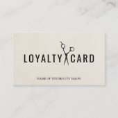 Elegante Textur Beige rosa Schwarze Scheren kühl Treuekarte (Vorderseite)