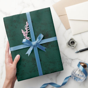 Elegante Textur Dunkel Smaragdgrün einfarbig  Geschenkpapier
