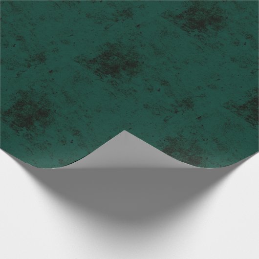 Elegante Textur dunkelgrüne Farbe Geschenkpapier (Ecke)