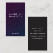 Elegante Textur Lila Blue Gradient Visitenkarte (Vorne/Hinten)