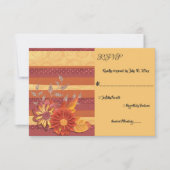 Elegante Texture Burgundy Moderne Blumenhochzeit RSVP Karte (Vorderseite)