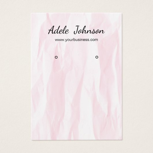 Elegante Texture Light Rose Earring Card (Vorderseite)
