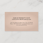 Elegante Texture Rose Beauty Salon Loyalität Karte (Rückseite)