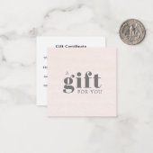 Elegante Texture Rose Schönheitssalon Mitteilungskarte (Vorderseite/Rückseite Beispiel)