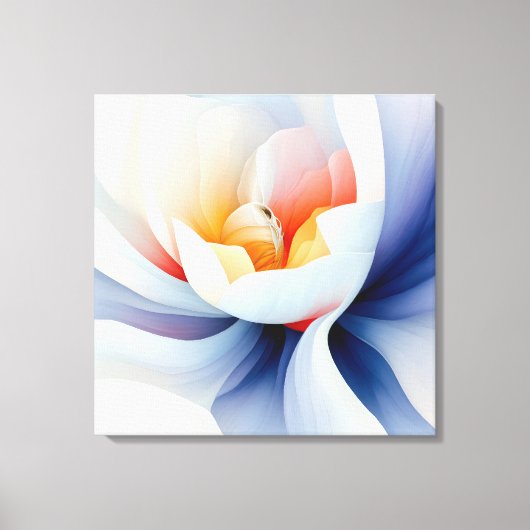 Elegante Textured Floral Art Leinwanddruck (Vorderseite)