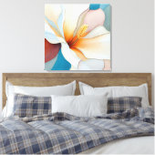 Elegante Textured Floral Art Leinwanddruck (Insitu (Schlafzimmer))