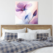 Elegante Textured Floral Art Leinwanddruck (Insitu (Schlafzimmer))