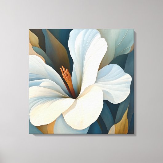 Elegante Textured Floral Art Leinwanddruck (Vorderseite)