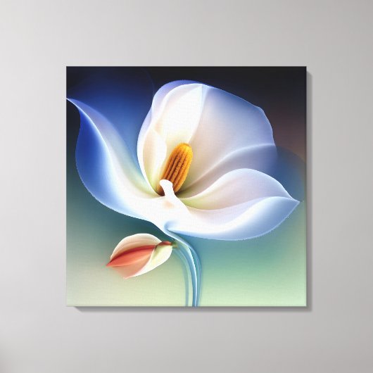 Elegante Textured Floral Art Leinwanddruck (Vorderseite)