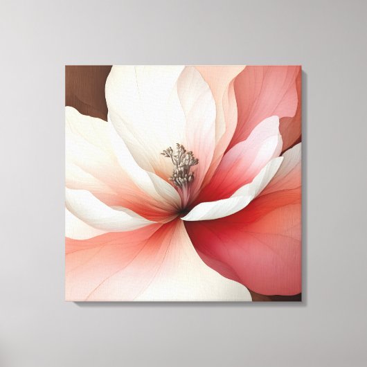 Elegante Textured Floral Art Leinwanddruck (Vorderseite)