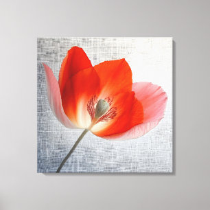 Elegante Textured Floral Art Leinwanddruck