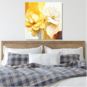 Elegante Textured Floral Art Leinwanddruck (Insitu (Schlafzimmer))