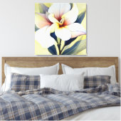 Elegante Textured Floral Art Leinwanddruck (Insitu (Schlafzimmer))