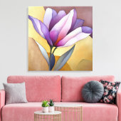 Elegante Textured Floral Art Leinwanddruck (Insitu (Wohnzimmer))