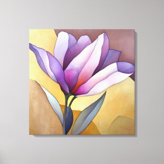 Elegante Textured Floral Art Leinwanddruck (Vorderseite)