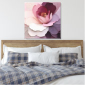 Elegante Textured Floral Art Leinwanddruck (Insitu (Schlafzimmer))