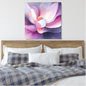 Elegante Textured Floral Art Leinwanddruck (Insitu (Schlafzimmer))