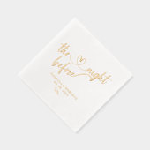 Elegante The Night Before Probe Dinner Gold Servietten Mit Folie (Rechts)