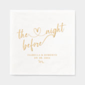 Elegante The Night Before Probe Dinner Gold Servietten Mit Folie (Vorderseite)