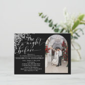 Elegante The Night Before Wedding Probe Dinner Einladung (Stehend Vorderseite)