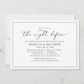 Elegante The Night Before Wedding Probe Dinner Einladung (Vorderseite)