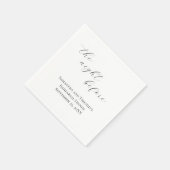 Elegante The Night Before Wedding Probe Dinner Serviette (Ecke)