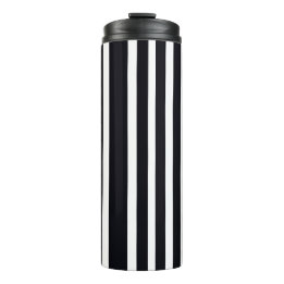 Elegante Thermal Tumbler Schwarz-weiß Stripte Art Thermosbecher