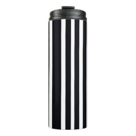 Elegante Thermal Tumbler Schwarz-weiß Stripte Art Thermosbecher