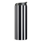 Elegante Thermal Tumbler Schwarz-weiß Stripte Art Thermosbecher (Nach links gedreht)